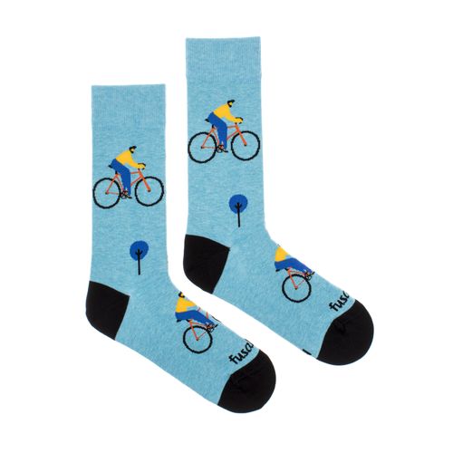 Fusakle Dospelácke ponožky UNISEX - Cyklista v meste
